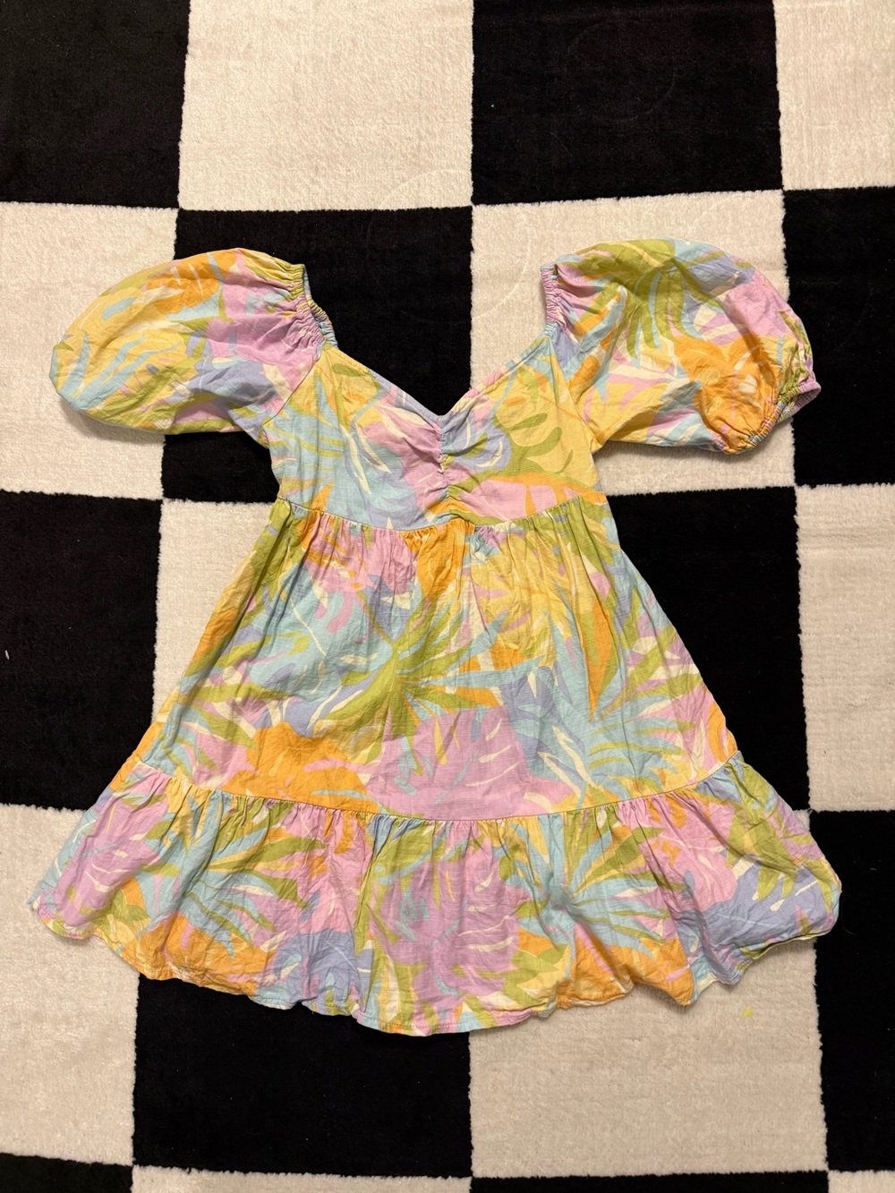 Billabong Dress - Pink, Yellow & Blue